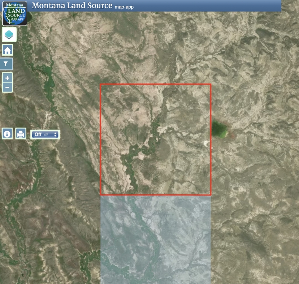 640 Acres Treasure County map image