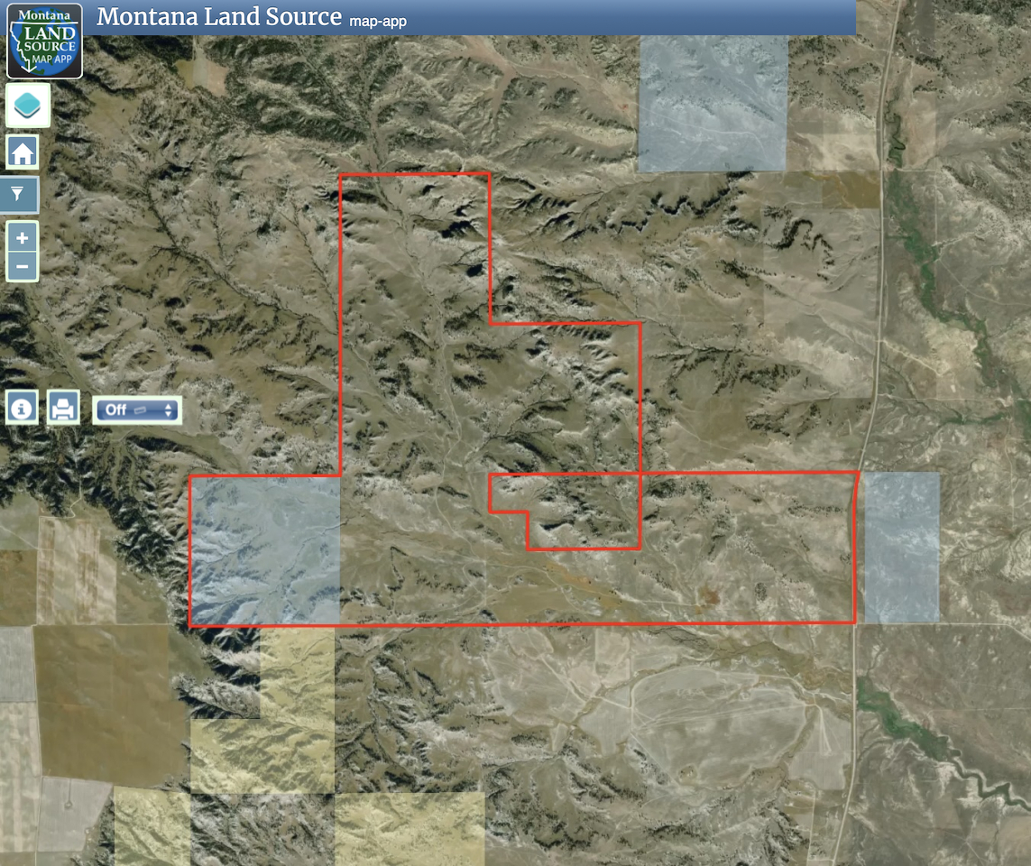 Musselshell Breaks Ranch map image