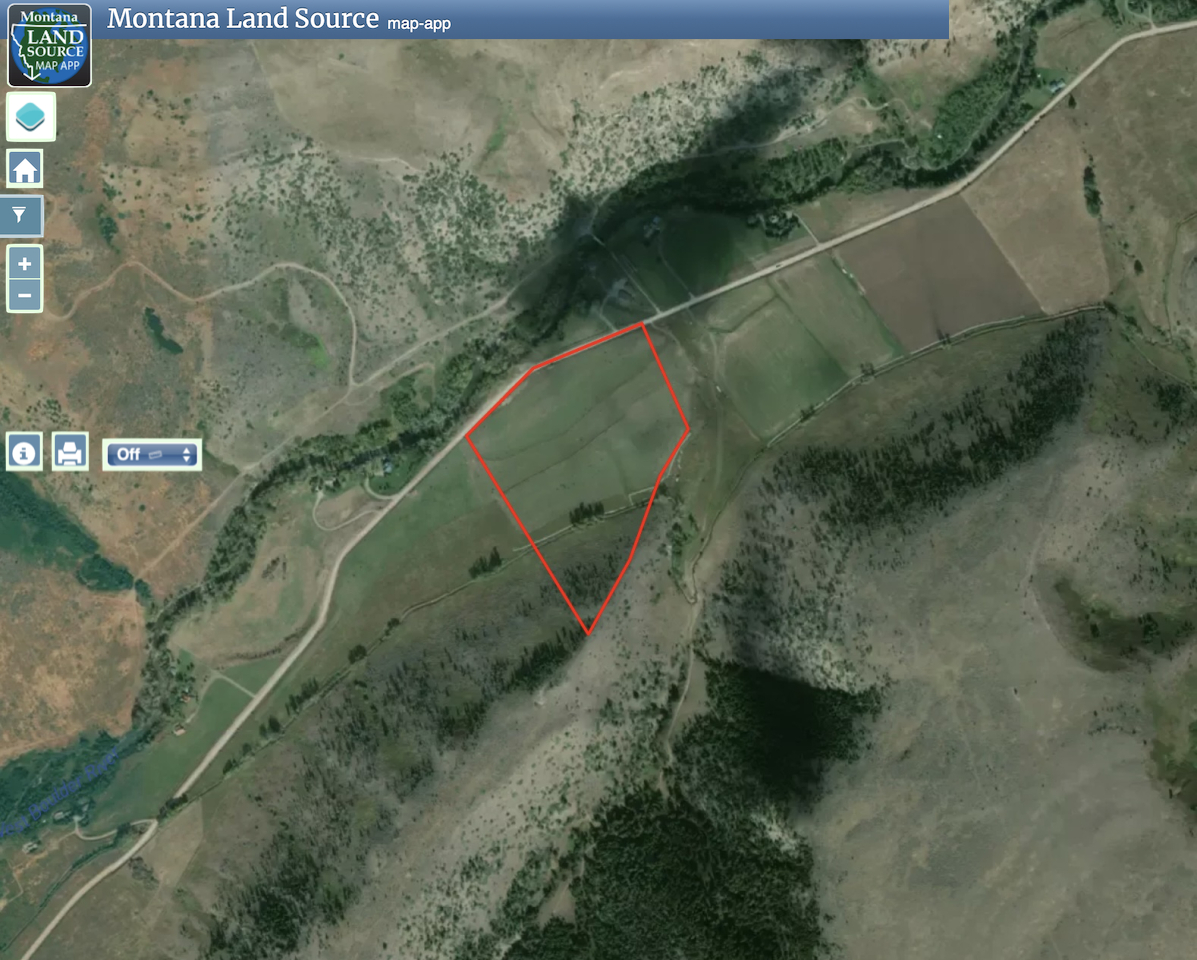 West Boulder 25 map image