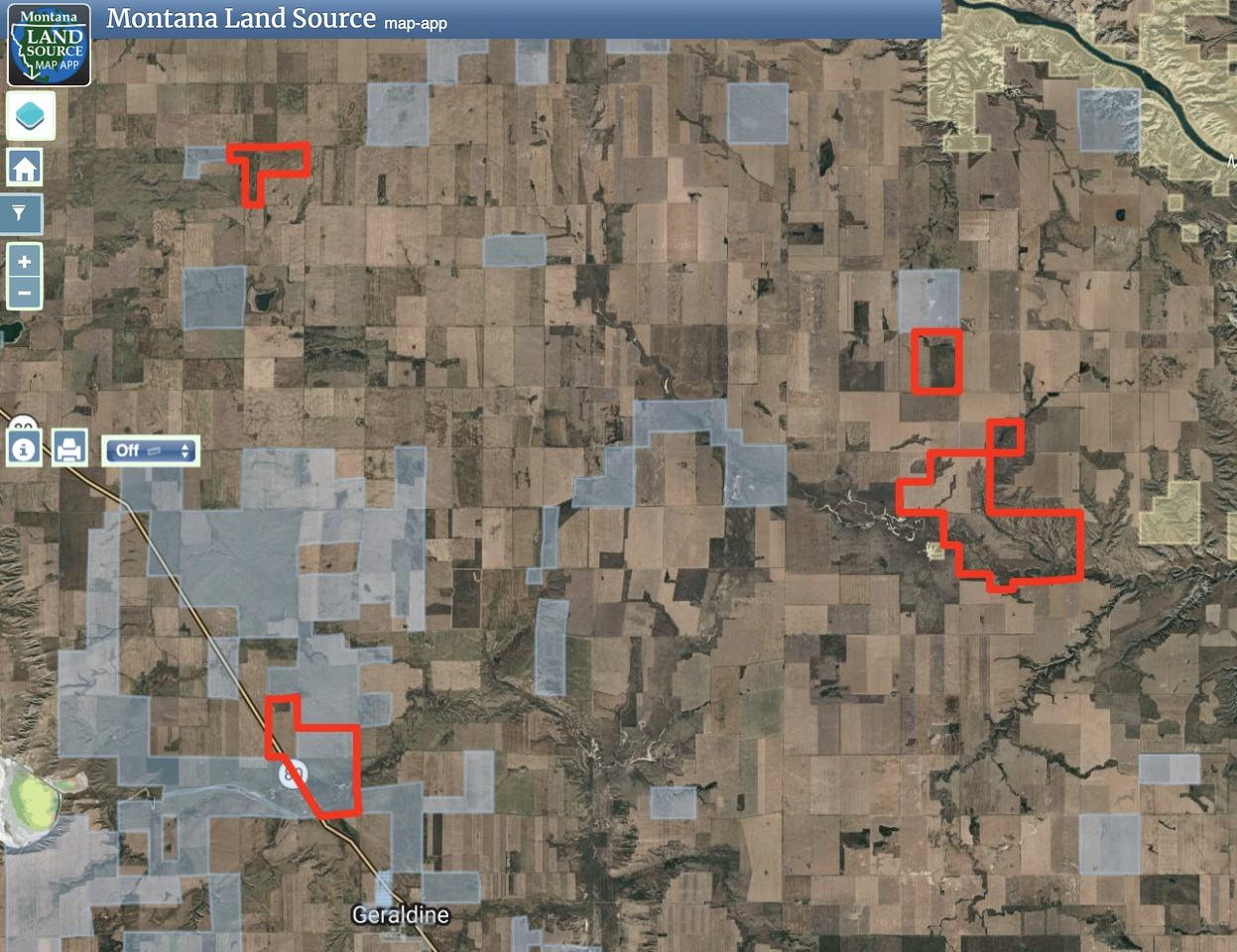 Sealed Bid Offering – Chouteau County, Montana Farm, Ranch & Recreational Portfolio For Sale map image