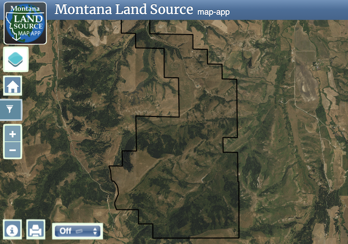 Snowy Mountain Foothills Ranch map image