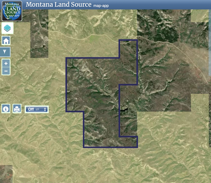 The Breaks Hunting Camp West Unit map image