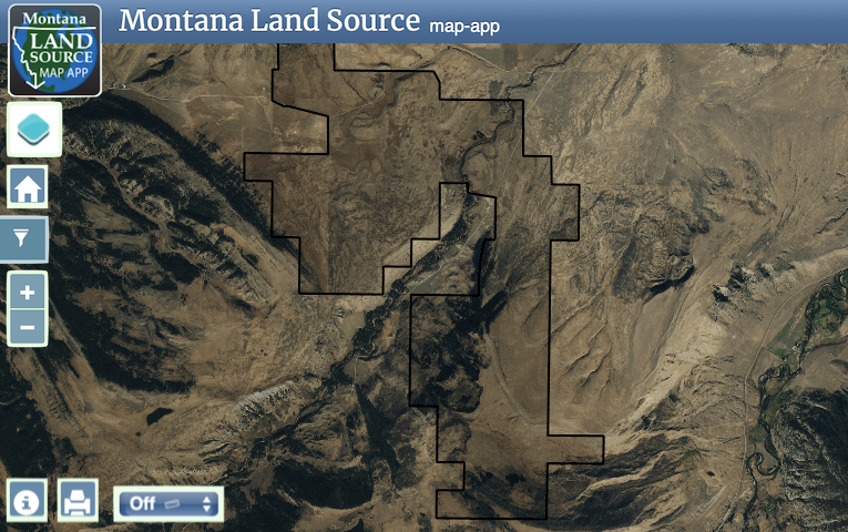 West Boulder Ranch map image