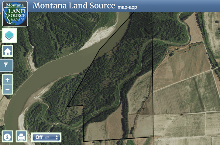 Yellowstone Irrigated Farm & Hunting Ranch map image