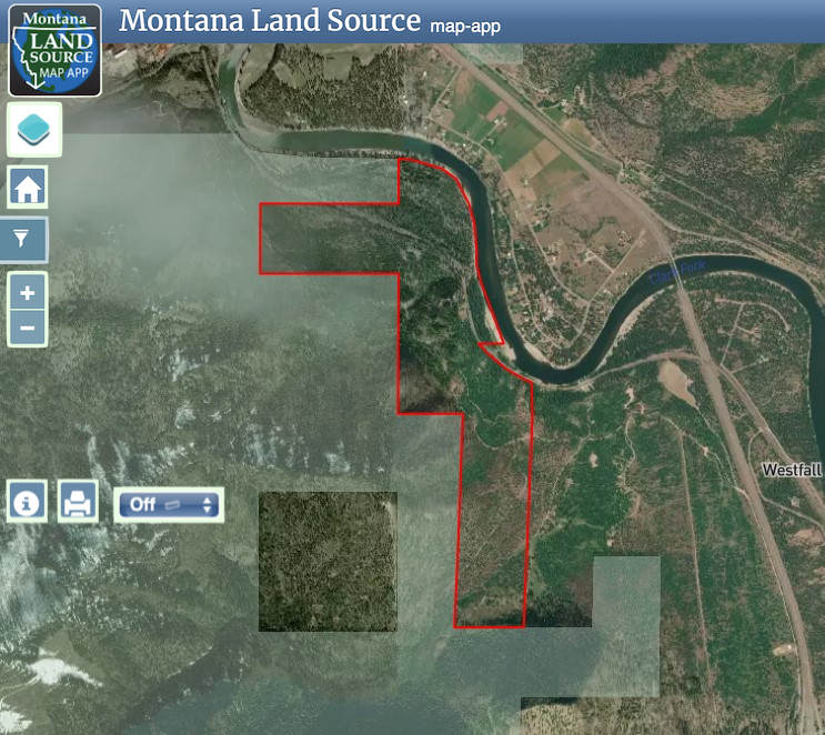 Clark Fork River Sporting Ranch map image
