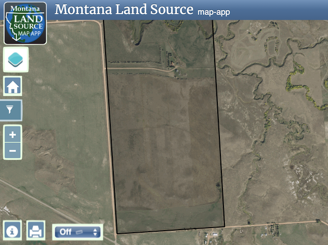 280 Acres with 5 bedroom Home map image