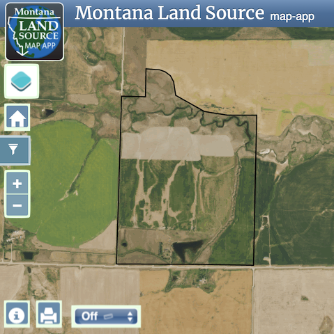 Auction -  Productive Irrigated Tillable Farm with Custom Home & Water Shares map image