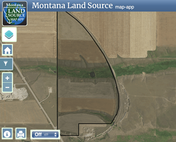 Central Montana Farm Land - Online Auction map image