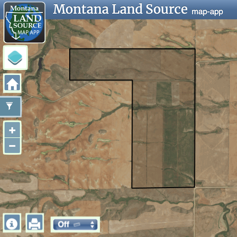 Central Montana Farm Land for Sale map image