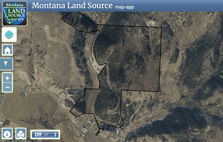 Diverse Western Montana Property with Abundant Wildlife and Beautiful Views map image