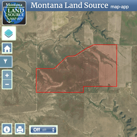 Dry Farmland in Golden Valley County map image