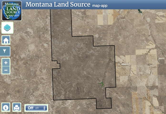 East Montana Grass Ranch map image