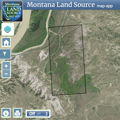 Hunting or Pasture Land with Yellowstone River Access map image