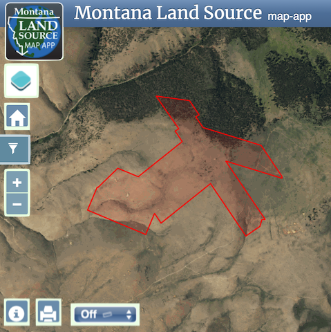 Mining Claims In The Highland Mountains Of Southwest MT map image