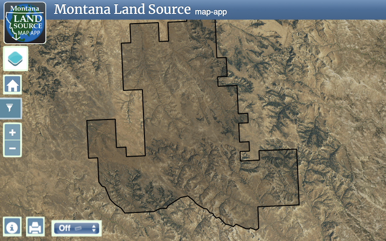 Montana Wyoming Border Ranch map image
