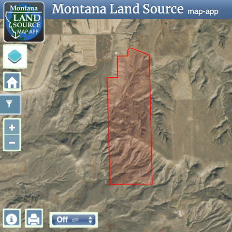 Moser Dome Land - 469 Acres map image