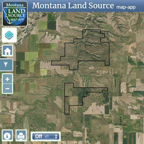 Pretty Coulee Ranch map image