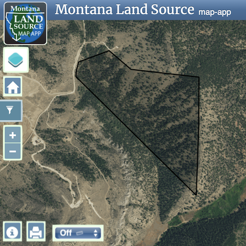 Scenic Mountain Building Tract For Sale Near Helena map image