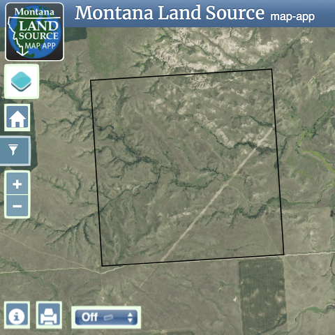 Section of Montana Land map image