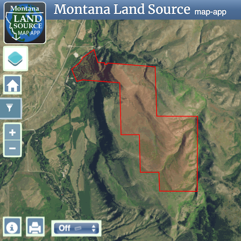 Six Meadows Ranch On The Boulder River map image