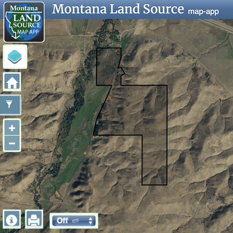 The CH Ranch on Bridger Creek map image