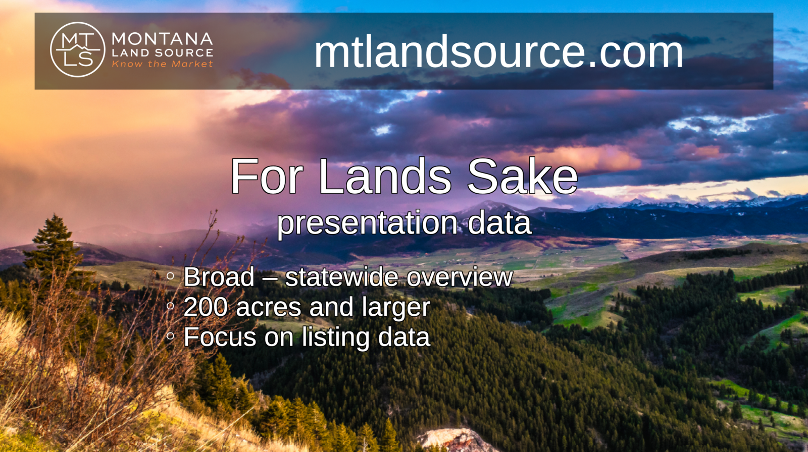 MT Land Source 2024 For Lands Sake presentation