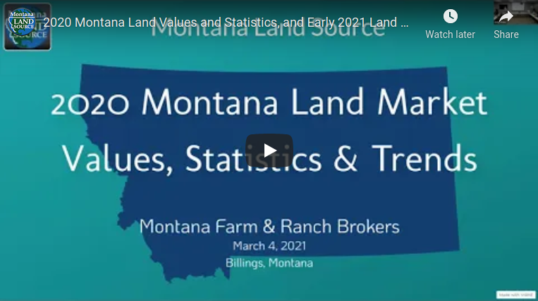 2020 Montana Land Market Values presentation